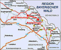 Streckenskizze Zellertal Radweg